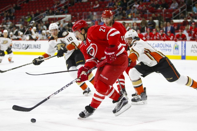 Will Carolina Hurricanes defenseman Justin Faulk waive his no-trade clause for the Anaheim Ducks?