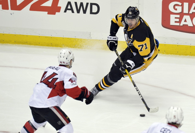 Will the injuries to Evgeny Malkin and Nick Bjugstad have the Penguins looking towards the Senators?