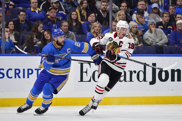 St. Louis Blues Alex Pietrangelo and Chicago Blackhawks Jonathan Toews