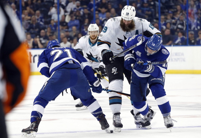 Could this be Joe Thornton's last season? The Tampa Bay Lightning don't have a lot of wiggle room with the cap this year and next.