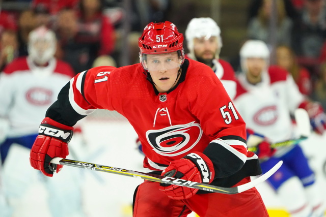 Some teams are wondering if Carolina Hurricanes defenseman Jake Gardiner will be available.