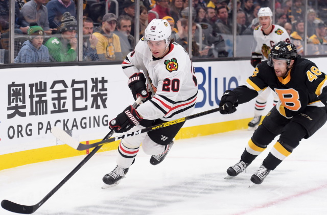 The Chicago Blackhawks have been scouting the Boston Bruins and Buffalo Sabres.