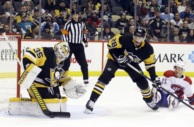 Pittsburgh Penguins Marcus Pettersson and Tristan Jarry