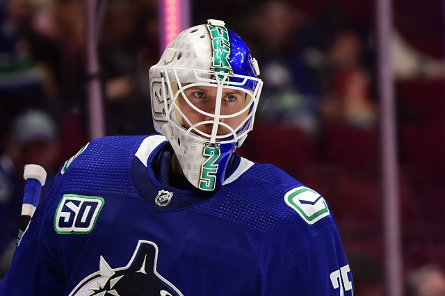 Vancouver Canucks goaltender Jacob Markstrom