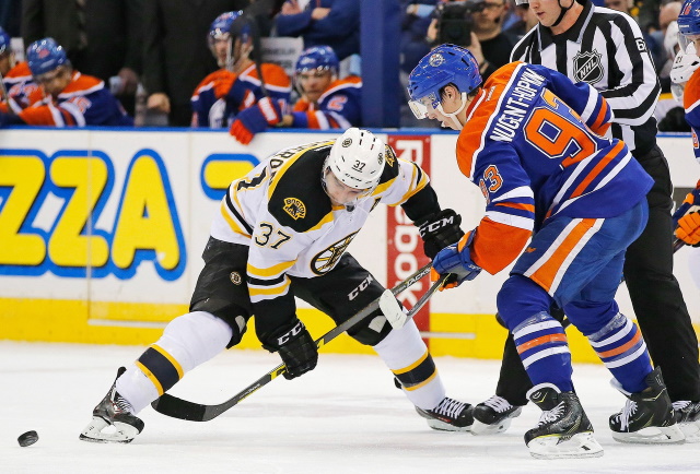 Patrice Bergeron expected to skate today. Ryan Nugent-Hopkins may not be far off.