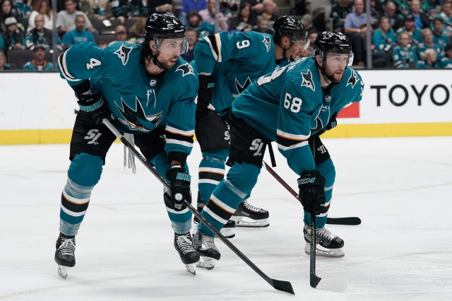 The San Jose Sharks could make Brenden Dillon and Melker Karlsson available.