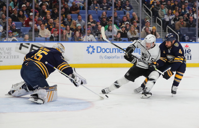 Buffalo Sabres goaltender Linus Ullmark out three to four weeks. GM Jason Botterill still looking for offensive help.