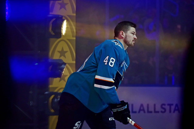 Tomas Hertl is out for the remainder of the season after tearing his ACL and MCL.