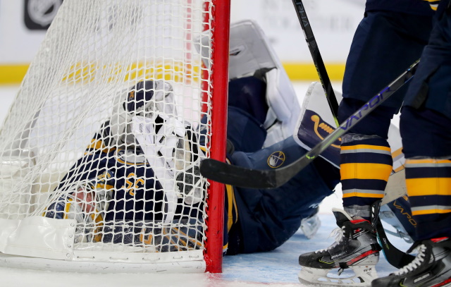 Linus Ullmark helped off the ice. Drouin and Gallagher practice. Kasperi Kapanen practiced after leaving early on Monday.