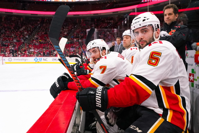 How does Mark Giordano's injury affect the Calgary Flames trade deadline?