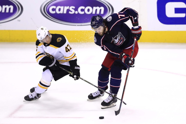 Boston Bruins Torey Krug and Columbus Blue Jackets Josh Anderson