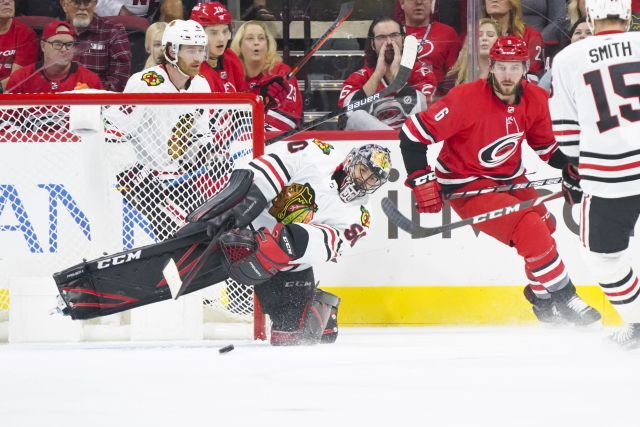 The Chicago Blackhawks might have a goaltender for the Carolina Hurricanes