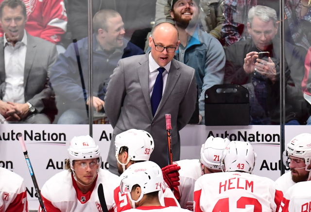 Detroit Red Wings coach Jeff Blashill realizes that he may not coach another game this season and he doesn't know how things will roll out.