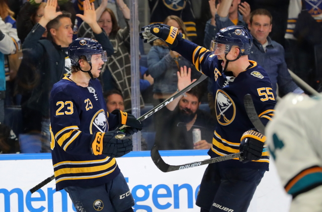 Buffalo Sabres Sam Reinhart and Rasmus Ristolainen