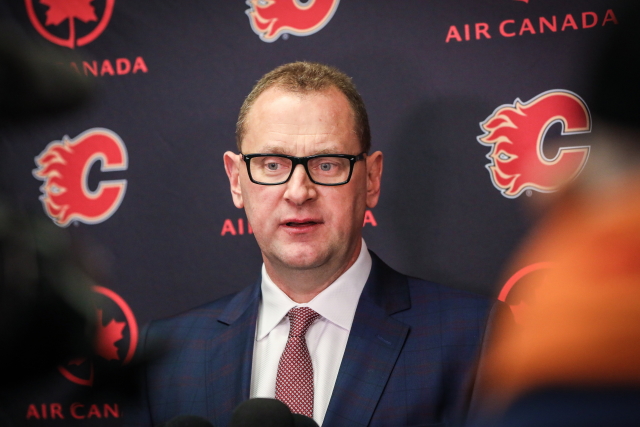 Calgary Flames GM Brad Treliving said they may just stand pat.