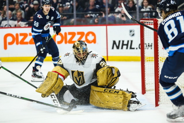 Vegas Golden Knights Marc-Andre Fleury hasn't been on the ice for Phase 3.