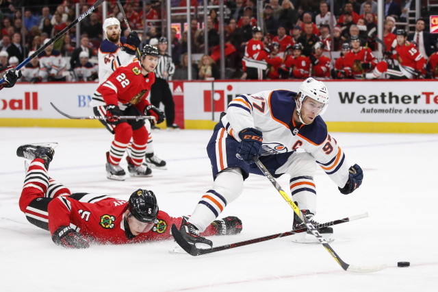 The Chicago Blackhawks were able to contain Leon Draisaitl in Game 2, but not Connor McDavid. The series is tied 1-1 heading into today's game.