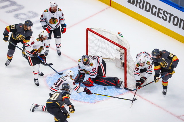 The Chicago Blackhawks don't have a lot of salary cap space to work with this offseason. They have some questions on the blue line and in net.