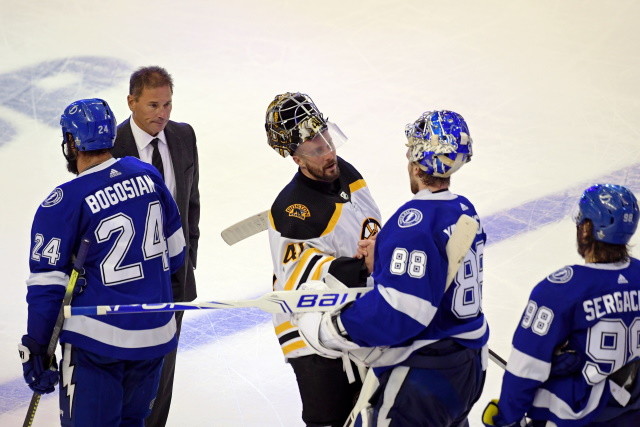 Game 5 between the Tampa Bay Lightning and Boston Bruins went into double overtime, with the Lightning coming out on top and eliminating the Bruins from the Stanley Cup Playoffs.