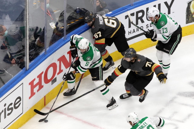 The Vegas Golden Knights couldn't hold on to a two goal lead in the third Monday night, and their top forwards were held pointless.