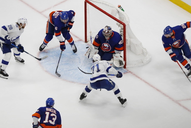 Goaltender Semyon Varlamov stopped 46 of the 48 shots on goal, but the New York Islanders offense could only put one by Tampa Bay Lightning's Andrei Vasilevskiy.