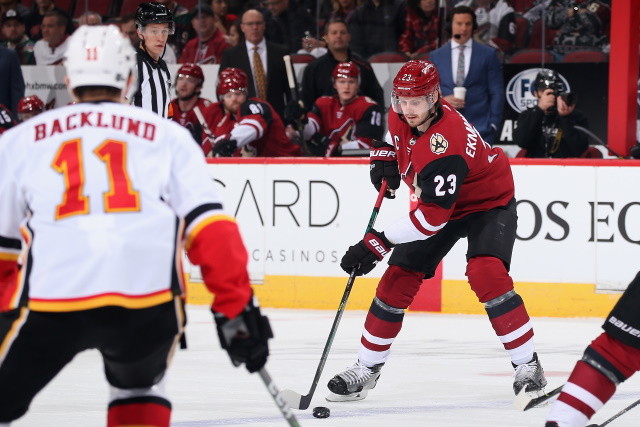 Mike Hoffman willing to be patient. Calgary Flames looking for depth. Oliver Ekman-Larsson on the rumors.