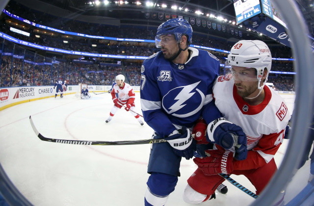 Andreas Athanasiou won't be qualified. Tampa Bay Lightning should be talking to the Detroit Red Wings. No quick fixes for the New Jersey Devils.