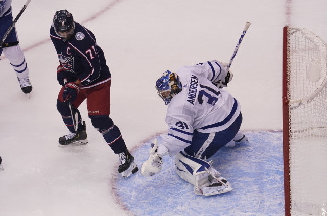 Canucks undecided on buyouts. Could Oliver Ekman-Larsson remain with Coyotes? Frederik Andersen expected to be Maple Leafs starter next year.