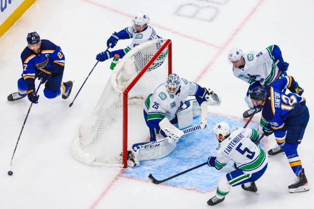 Blues can only go seven years for Pietrangelo now. Teams asking about Demko, will Canucks stance change if they sign Markstrom? Flames will take a run at Markstrom.