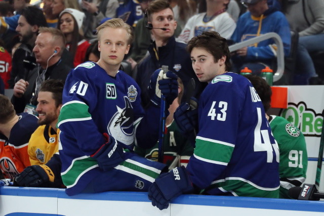 Elias Pettersson wasn't happy with how contract talks were going. Anders Bjork could be the odd man out in Boston. Pierre-Luc Dubois' agent has heard enough of Torts.