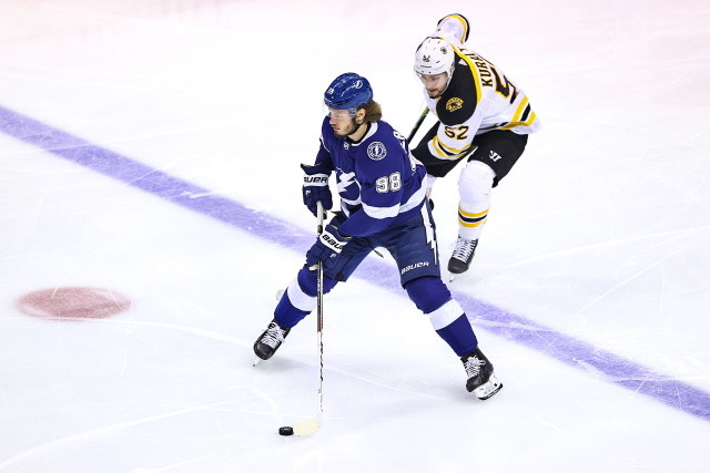 The Tampa Bay Lightning have re-signed restricted free agent defenseman Mikhail Sergachev to a three-year contract worth $14.4 million, a $4.8 million salary cap hit.