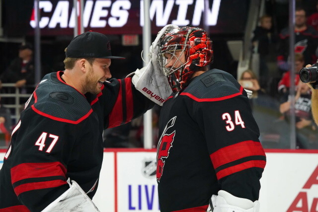 Buffalo Sabres getting calls on Taylor Hall. Carolina Hurricanes could use a right-handed defenseman, have a goalie as a trade chip.