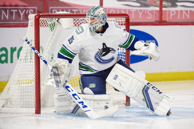 The Colorado Avalanche sign Alex Newhook. Vancouver Canucks have signed goaltender Thatcher Demko to a five-year extension.