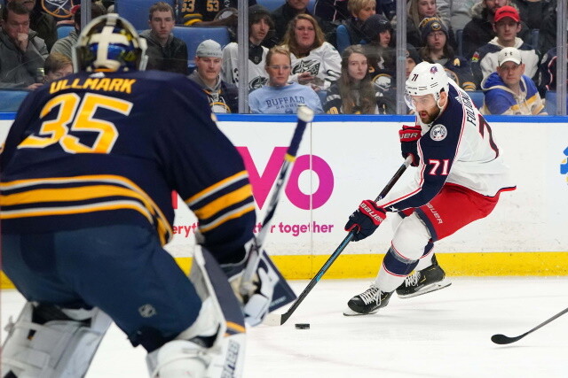 Blue Jackets want a first for Nick Foligno. Avs and Leafs a fit for Janmark? Linus Ullmark - Sabres talking. Scott Laughton - Flyers talking.