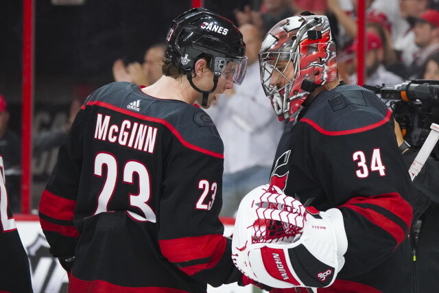 Ducks John Gibson returns. Hurricanes get Petr Mrazek back but lose Brock McGinn. Lightning still without Erik Cernak and Jan Rutta.