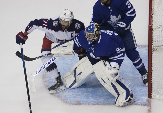 The Columbus Blue Jackets have traded forward Nick Foligno to the Toronto Maple Leafs for a 2021 1st round pick and a 2022 fourth-round pick.