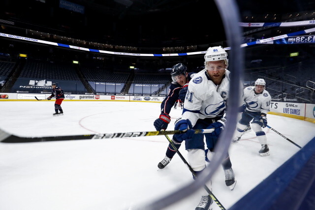 Zach Werenski out for the season. Ryan Nugent-Hopkins out tonight. Eeli Tolvanen out week-to-week. Steven Stamkos questionable.