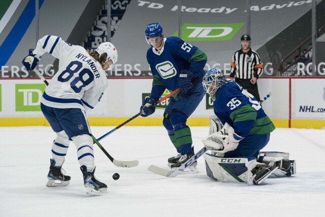 Vancouver Canucks game postposed, new schedule coming today. William Nylander almost out of protocol. Maple Leafs sign Rodion Amirov.