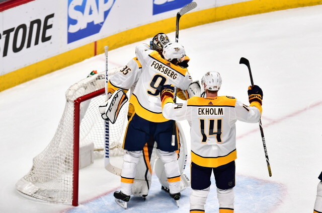 Nashville Predators Filip Forsberg and Mattias Ekholm on the possibility of signing a contract extension. Pekka Rinne undecided on his future.