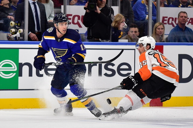 Philadelphia Flyers notes on Eichel, Reinhart, Ristolainen and Gostisbehere. Blues Jaden Schwartz to free agency. Landeskog speculation cools