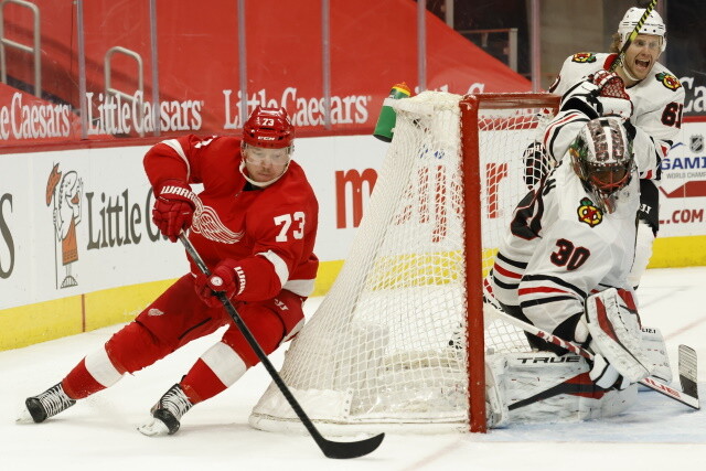 Carolina Hurricanes sign two of their second-round picks. Red Wings sign Adam Erne and Sebastian Cossa. Jets sign their third-round pick.