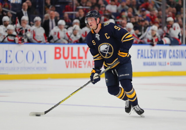 The Buffalo Sabres have traded forward Jack Eichel and a 2023 third-round pick to the Vegas Golden Knights for Alex Tuch, Peyton Krebs, a 2022 first-round pick and a 2023 second-round pick.