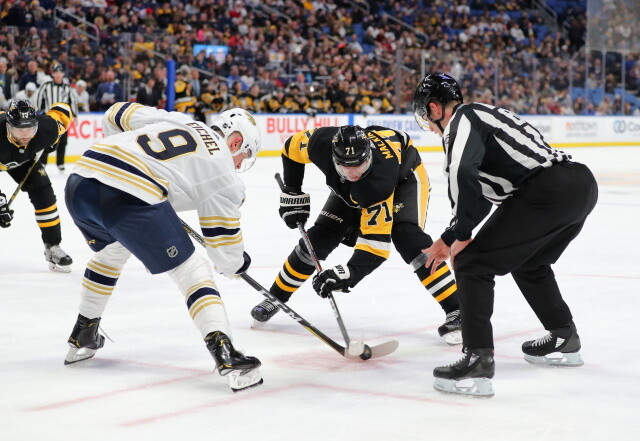 Dylan Larkin is not ruled for Thursday. Kirill Kaprizov could return Friday. Evgeni Malkin returns. Jack Eichel skates with teammates.