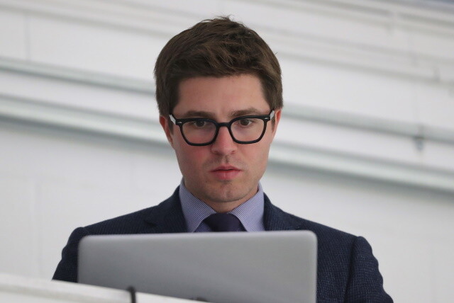 Kyle Dubas at the GM Meetings. Will he be Toronto's next year?