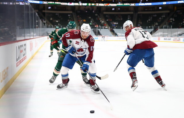 The Minnesota Wild trade forward Nico Sturm ($725,000) to the Colorado Avalanche for forward Tyson Jost ($2 million).