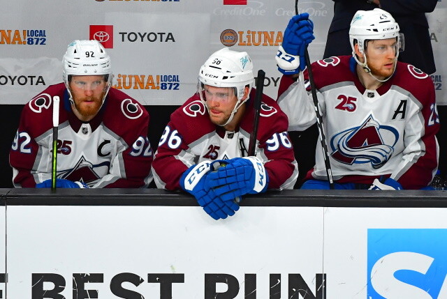 Gabriel Landeskog likely not back until playoffs. Jared Spurgeon not ready yet. Jake Muzzin return and Rasmus Sandin is close.