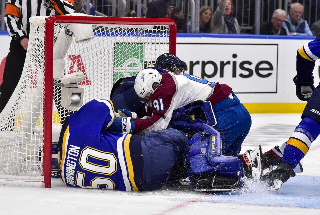 Nazem Kadri getting threats. Jordan Binnington done for the series. No discipline for either. Toronto Maple Leafs re-sign Mark Giordano.