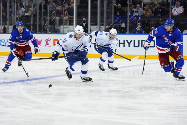 Darnell Nurse played with a torn hip flexor. Filip Chytil leaves with a UBI. Ryan Strome not ready. Brayden Point could return later in the round.