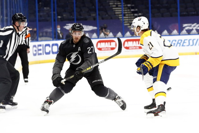 Tampa Bay Lightning have traded defenseman Ryan McDonagh to the Nashville Predators for defenseman Philippe Myers and forward Grant Mismash.