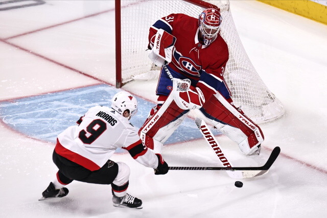 Johnny Gaudreau on leaving Calgary for Columbus. Josh Norris signs an eight-year extension. Carey Price to meet doctors by end of month.